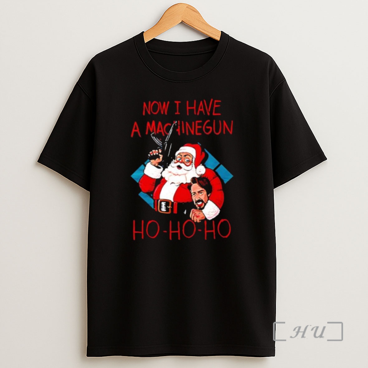 Officials Santa Ugly Christmas Now I Have A Machinegun Ho Ho Ho Premium Shirt Sweatshirt Tee