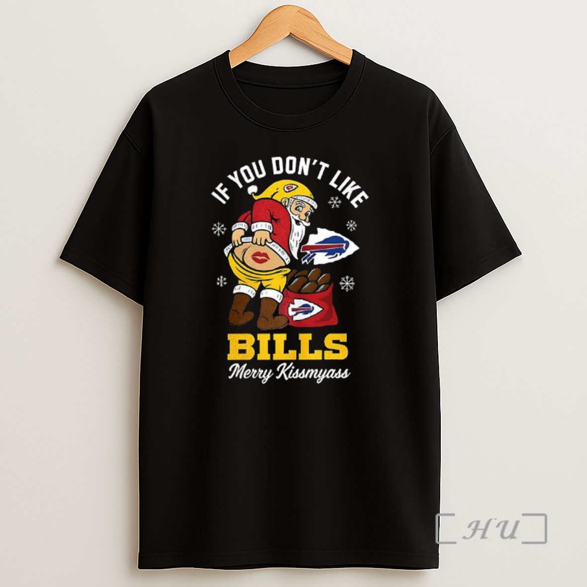 Officials Santa X Buffalo Bills If You Dont Like Bills Merry Kissmyass Christmas Premium Shirt Sweatshirt Tee