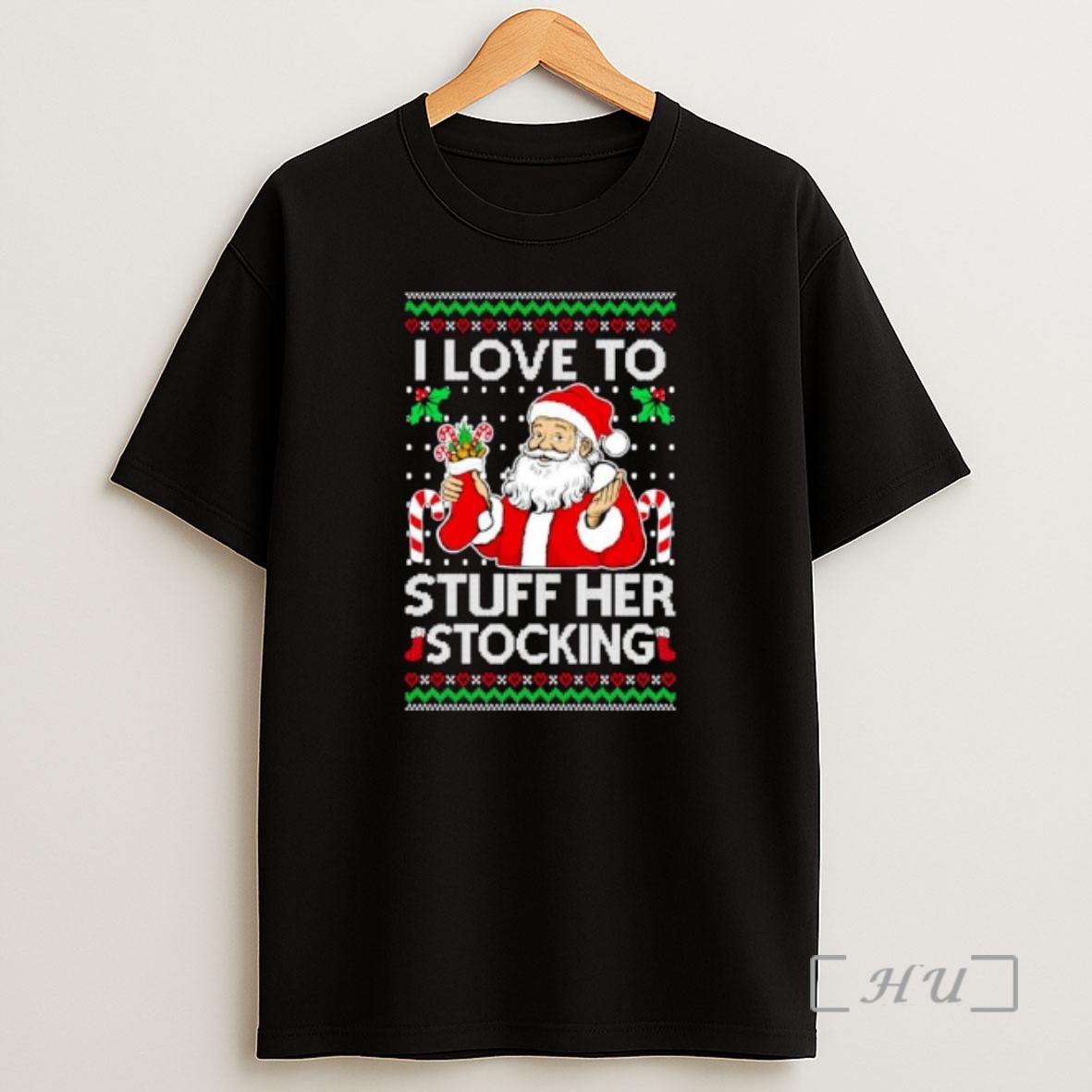 Officials Santa Claus I Love To Stuff Her Stocking Ugly Christmas Ornaments Premium Shirt Sweatshirt Tee