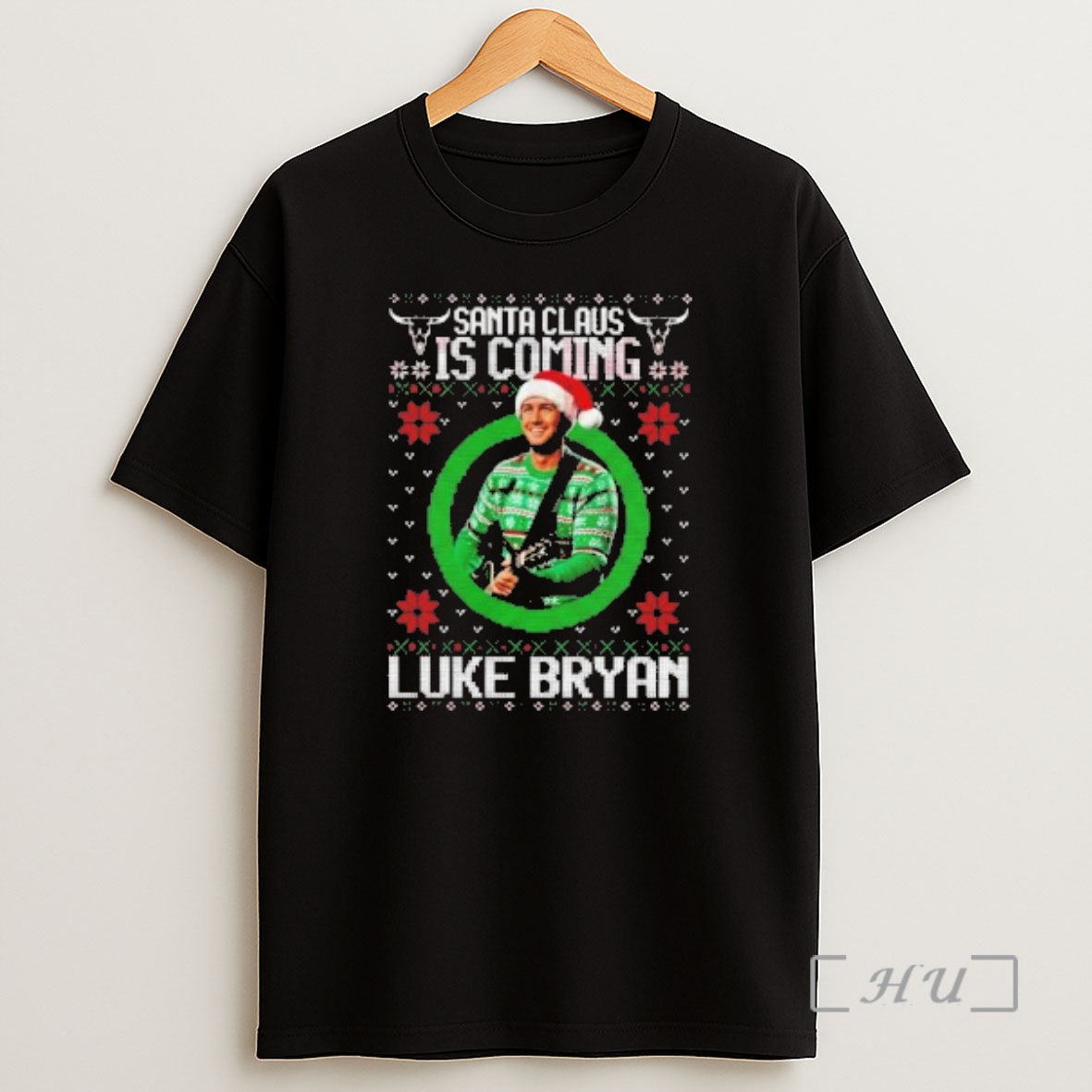 Officials Santa Claus Is Coming Luke Bryan Ugly Christmas Sweat Premium Shirt Sweatshirt Tee