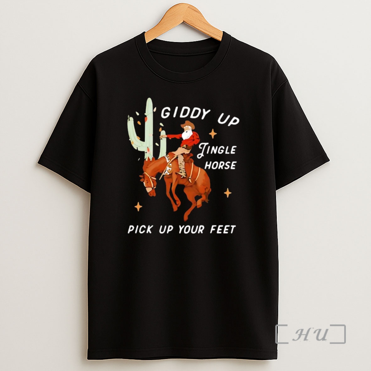 Officials Santa Cowboy Giddy Up Jingle Horse Pickup Your Feet Christmas Premium Shirt Sweatshirt Tee