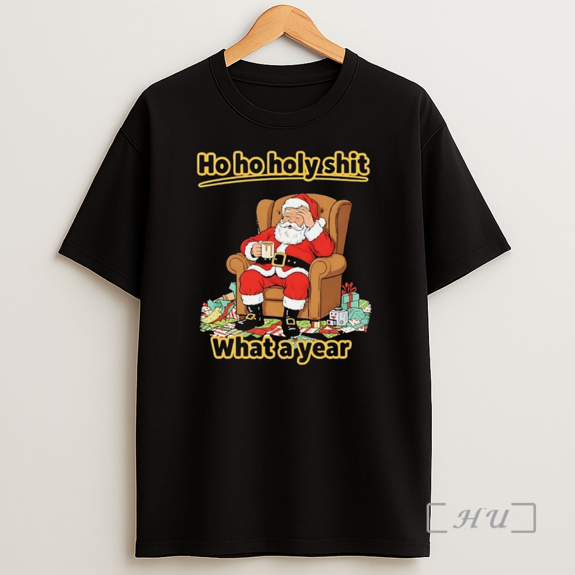 Officials Santa Ho Ho Holy Shit What A Year Christmas Premium Shirt Sweatshirt Tee
