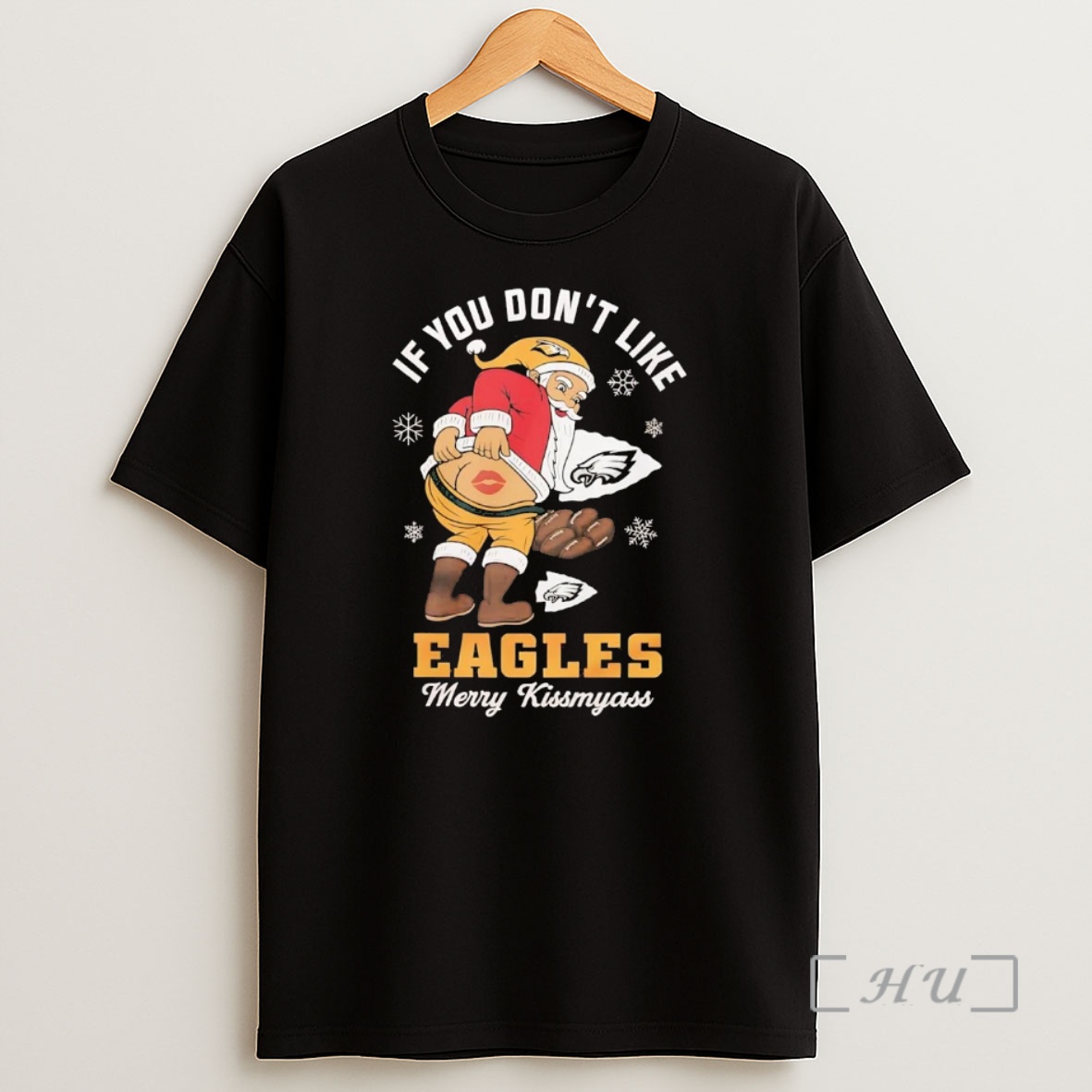 Officials Santa If You Dont Like Philadelphia Eagles Merry Kissmyass Christmas Premium Shirt Sweatshirt Tee