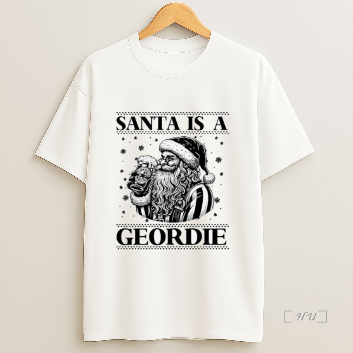 Officials Santa Is A Geordie Christmas Beer Premium Shirt Sweatshirt Tee