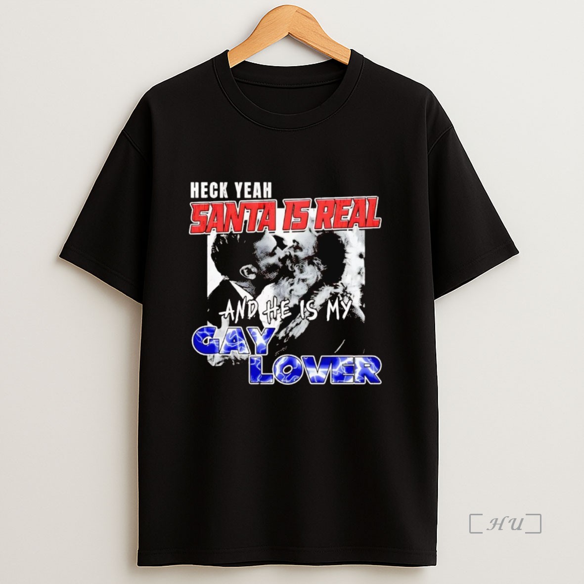 Officials Santa Is Real And Hes My Gay Lover Premium Shirt Sweatshirt Tee