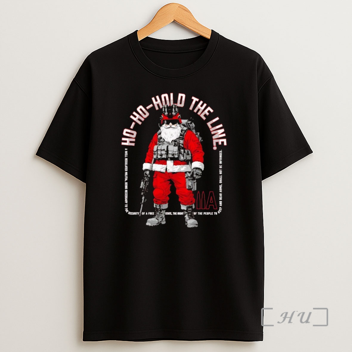 Officials Santa Nods And M4 Ho Ho Hold The Line Christmas Premium Shirt Sweatshirt Tee