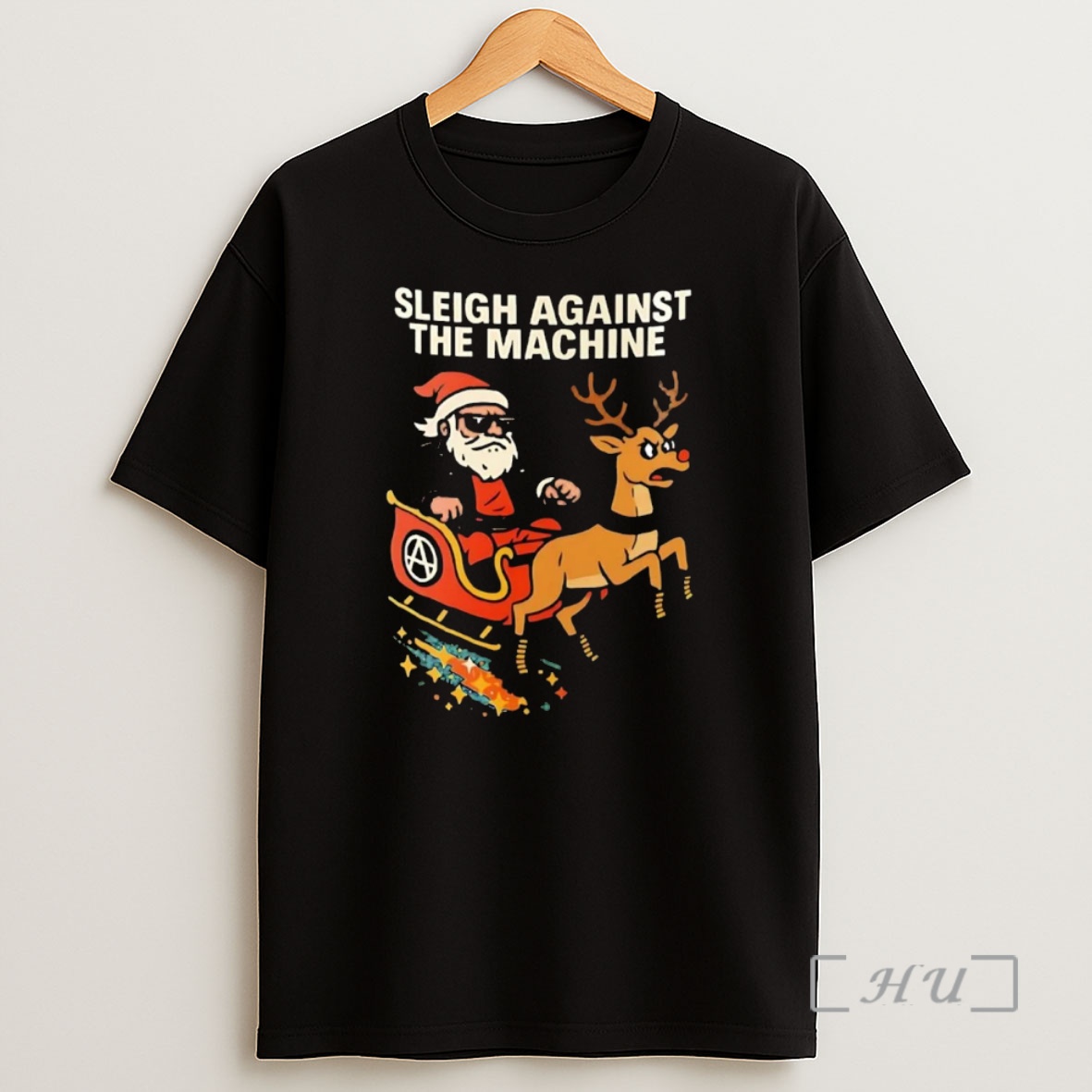 Officials Santa Sleigh Against The Machine Christmas Premium Shirt Sweatshirt Tee