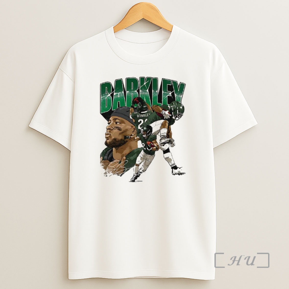 Officials Saquon Barkley Philadelphia Eagles Football Player College Signature Premium Shirt Sweatshirt Tee