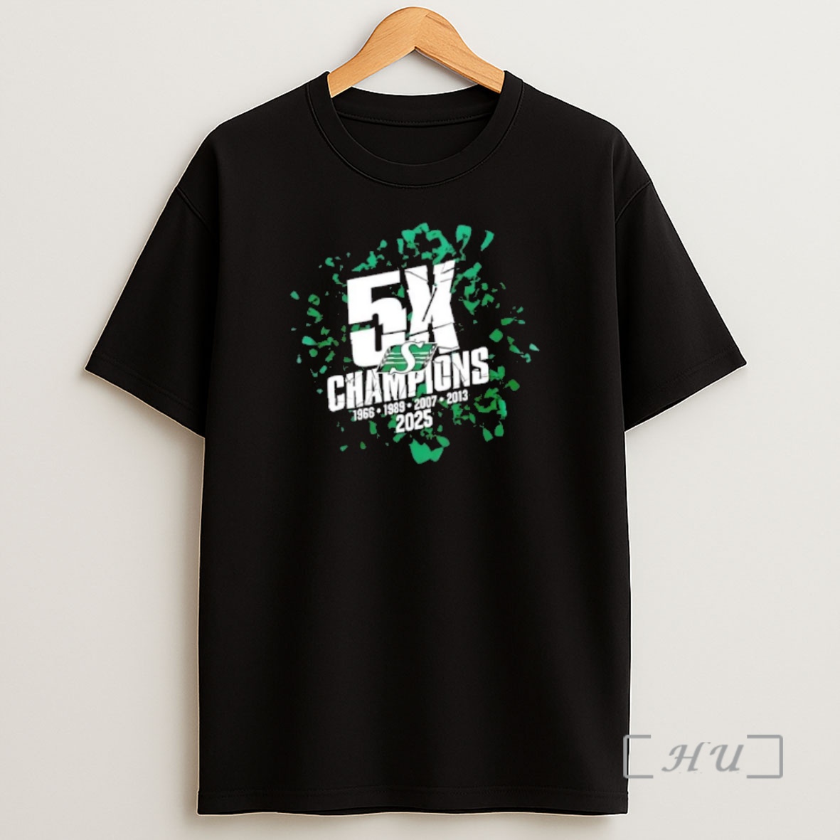 Officials Saskatchewan Roughriders 2025 Grey Cup 5x Champions 2 Sided Premium Shirt Sweatshirt Tee