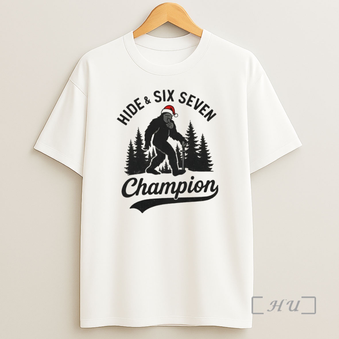 Officials Sasquatch Santa Hat Forest Hide Six Seven Champion Premium Shirt Sweatshirt Tee