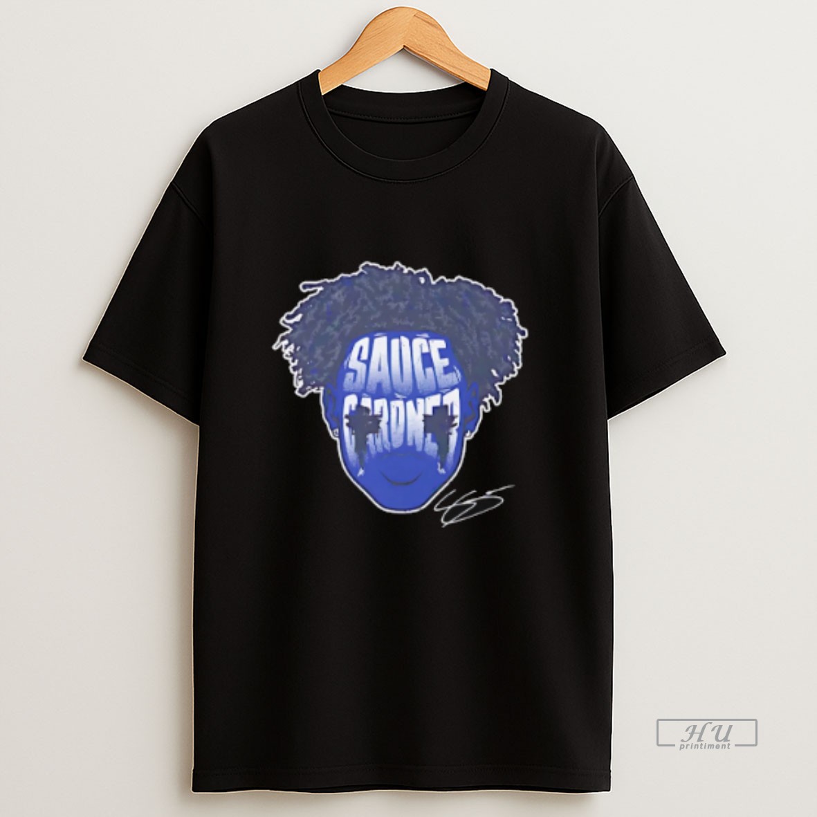 Officials Sauce Gardner Indianapolis Colts Player Silhouette Signature Sweatshirt Tee