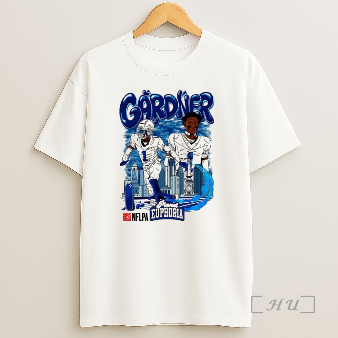Officials Sauce Gardner Indianapolis Colts Football Number 1 Skyline Cartoon Premium Shirt Sweatshirt Tee