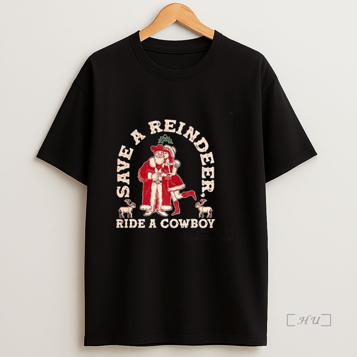 Officials Save A Reindeer Ride A Cowboy Christmas Premium Shirt Sweatshirt Tee