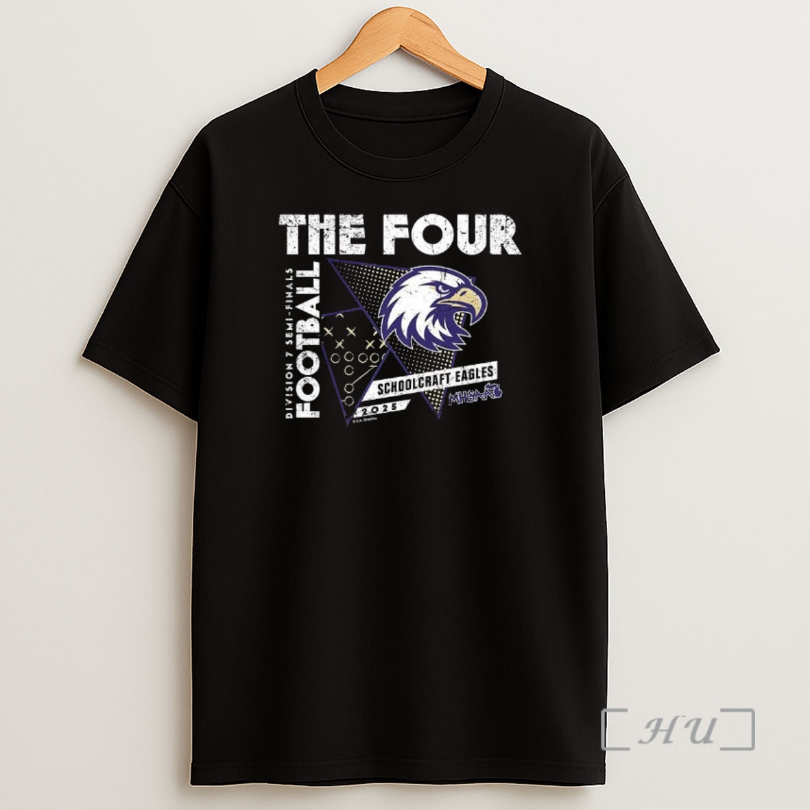 Officials Schoolcraft Eagles 2025 Mhsaa Football Division 7 The Four Premium Shirt Sweatshirt Tee