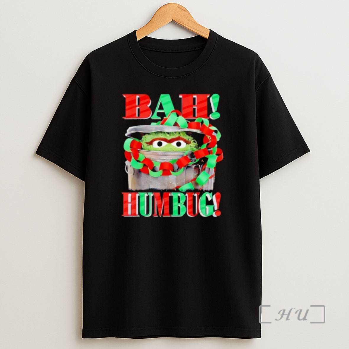 Officials Sesame Street Oscar The Grouch Bah Humbug Christmas Premium Shirt Sweatshirt Tee