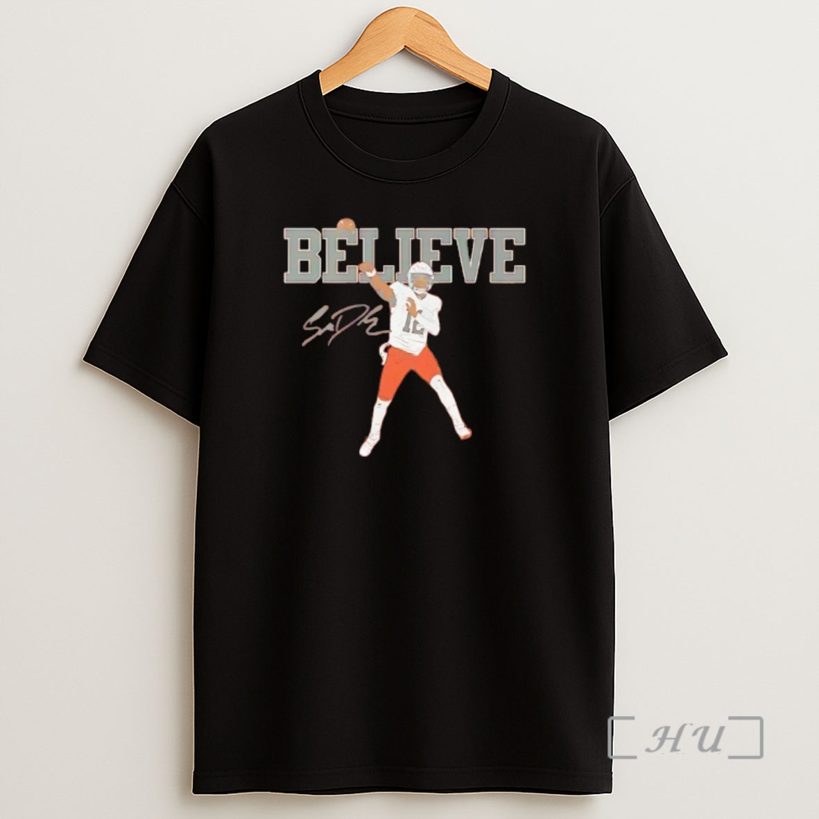 Officials Shedeur Sanders Cleveland Browns Football Believe Signature Premium Shirt Sweatshirt Tee