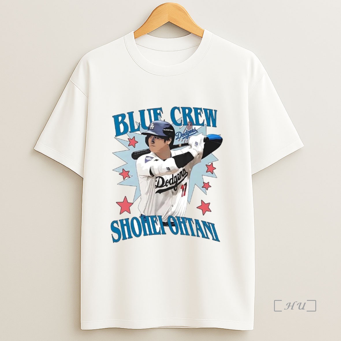 Officials Shohei Ohtani Batting Blue Crew Dodgers Premium Shirt Sweatshirt Tee