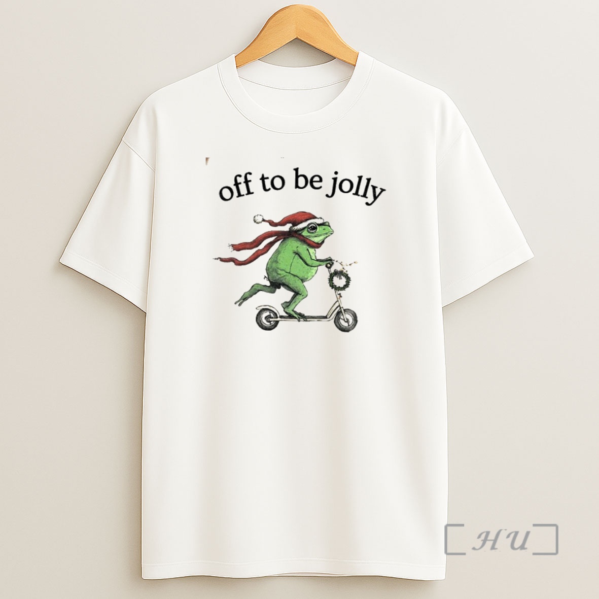 Officials Silly Frog Scooter Meme Off To Be Jolly Merry Christmas Premium Shirt Sweatshirt Tee