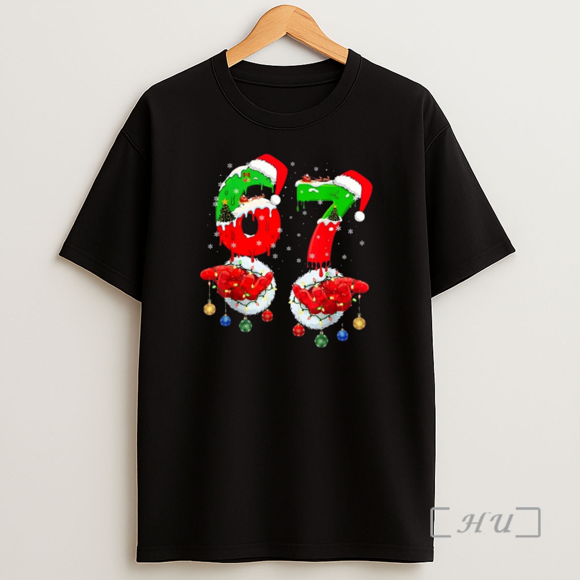 Officials Six Seven 67 Meme 6 7 Christmas Santa Hand Premium Shirt Sweatshirt Tee