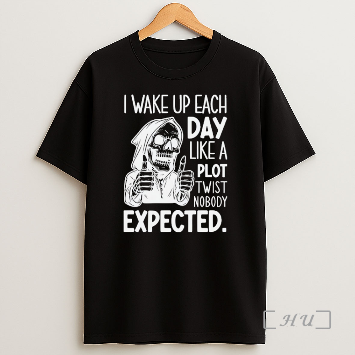 Officials Skeleton I Wake Up Each Day Like A Plot Twist Nobody Expected Halloween Premium Shirt Sweatshirt Tee