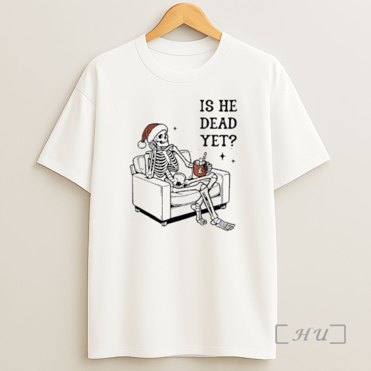 Officials Skeleton Santa Christmas Is He Dead Yet Premium Shirt Sweatshirt Tee