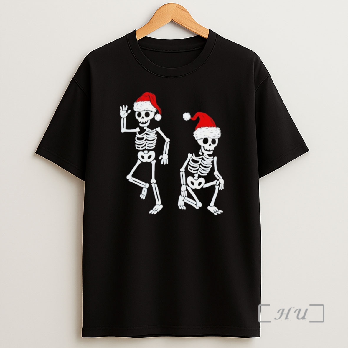 Officials Skeleton Santa Hat Anti Trump Merry Christmas Premium Shirt Sweatshirt Tee