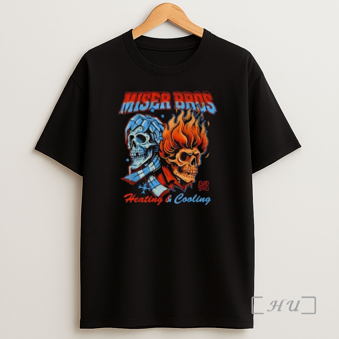 Officials Skull Miser Bros Heating And Cooling 1974 Premium Shirt Sweatshirt Tee