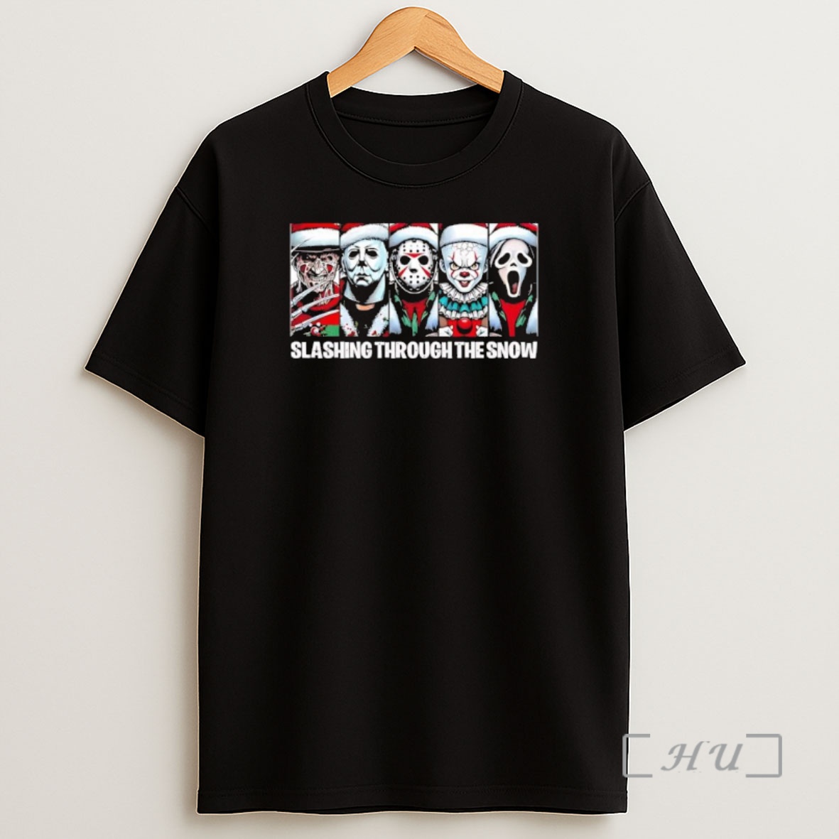 Officials Slashing Through The Snow Christmas Festive Xmas Jumper Scary Santa Premium Shirt Sweatshirt Tee