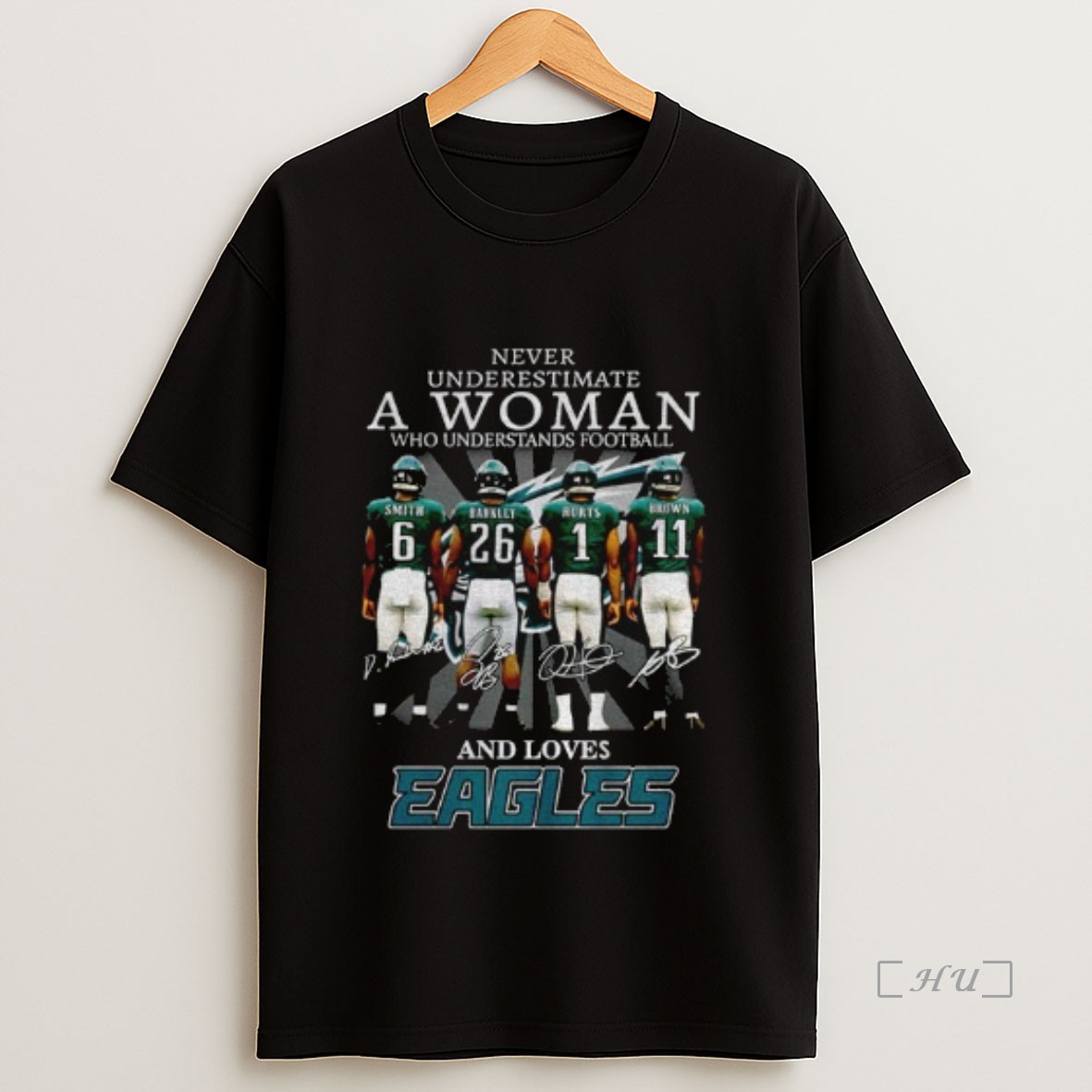 Officials Smith Barkley Hurts A J Brown Philadelphia Eagles Nfl Underestimate A Woman Who Understands Football And Loves Eagles Premium Shirt Sweatshirt Tee