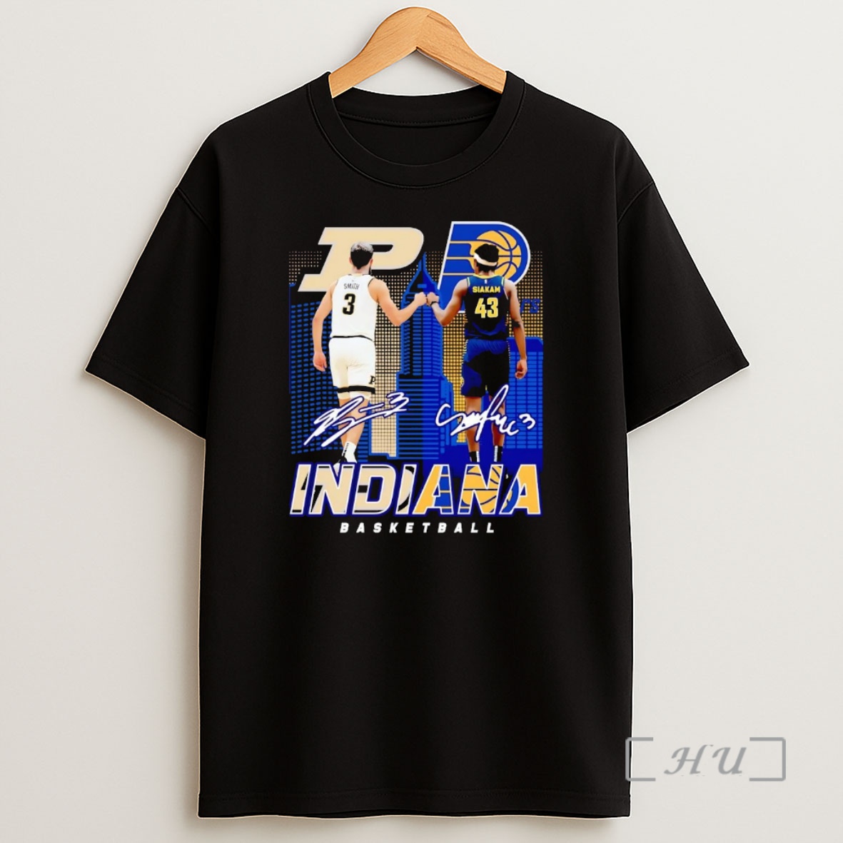 Officials Smith And Siakam Fist Bump Indiana Basketball Signatures Premium Shirt Sweatshirt Tee