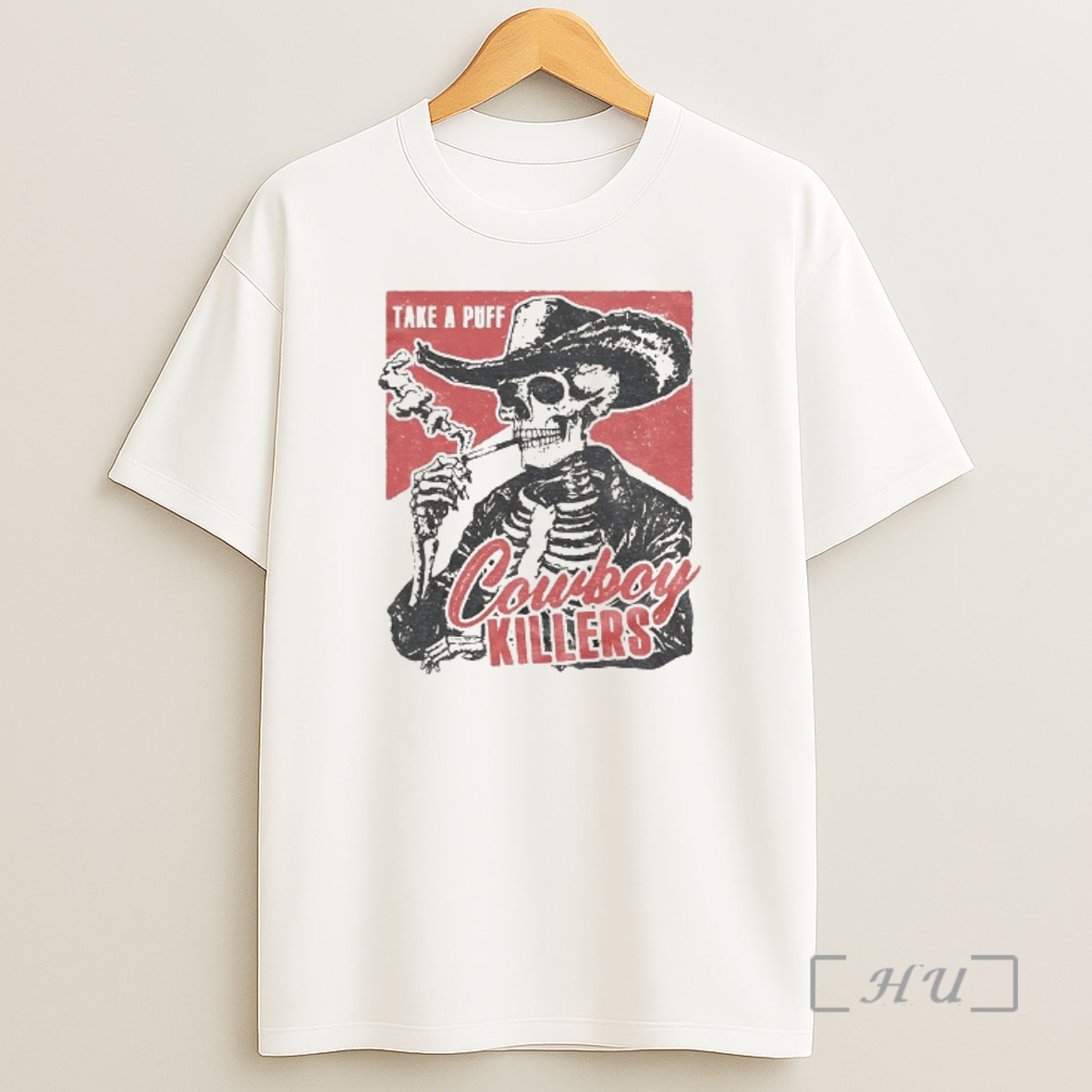 Officials Smoking Skeleton Take A Puff Cowboy Killers Premium Shirt Sweatshirt Tee