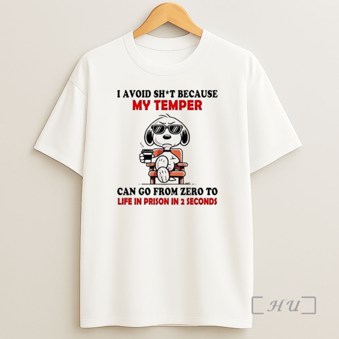 Officials Snoopy Christmas I Avoid Shit Because My Temper Can Go From Zero To Life In Prison In 2 Seconds Premium Shirt Sweatshirt Tee