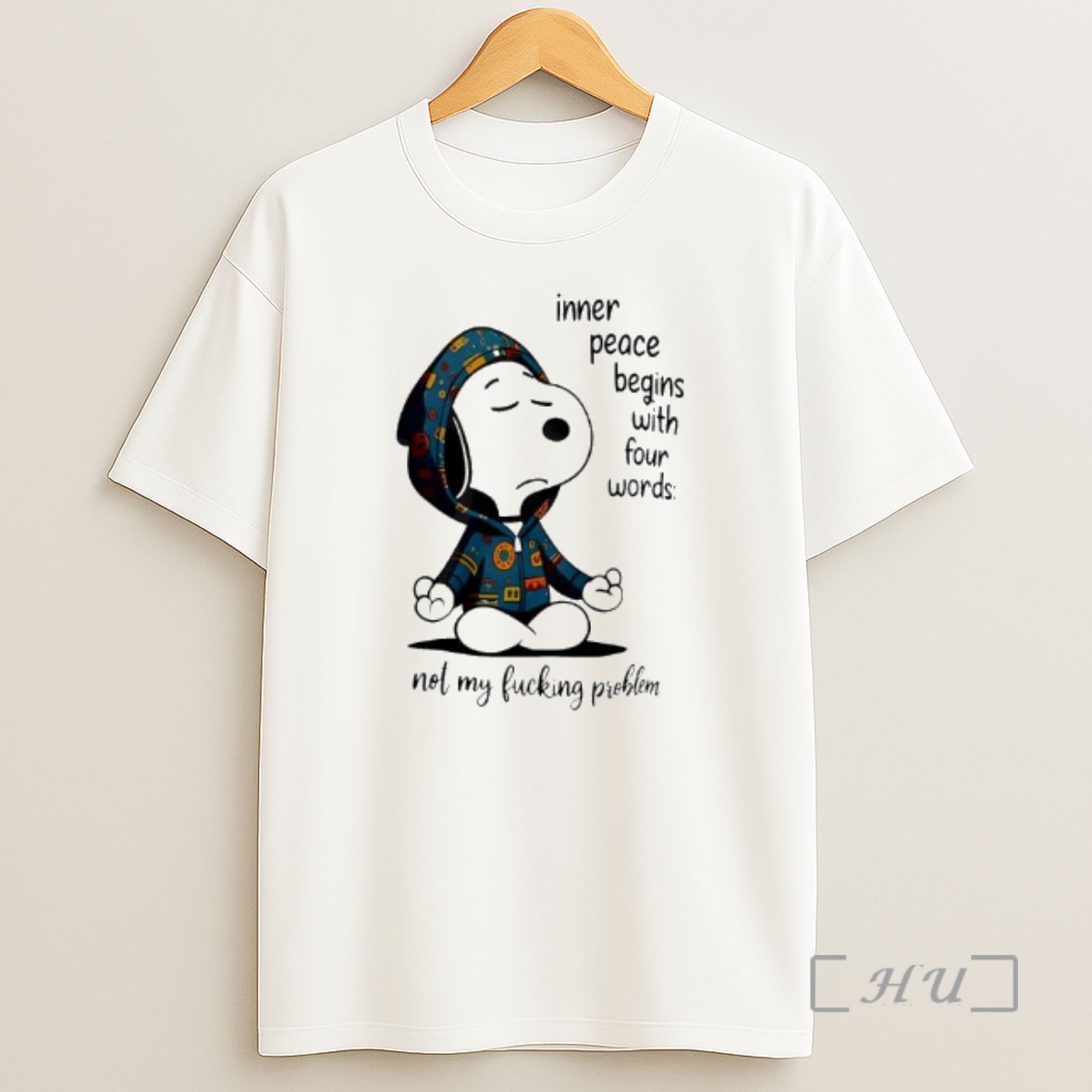 Officials Snoopy Inner Peace Begins With Four Words Not My Fucking Problem Premium Shirt Sweatshirt Tee