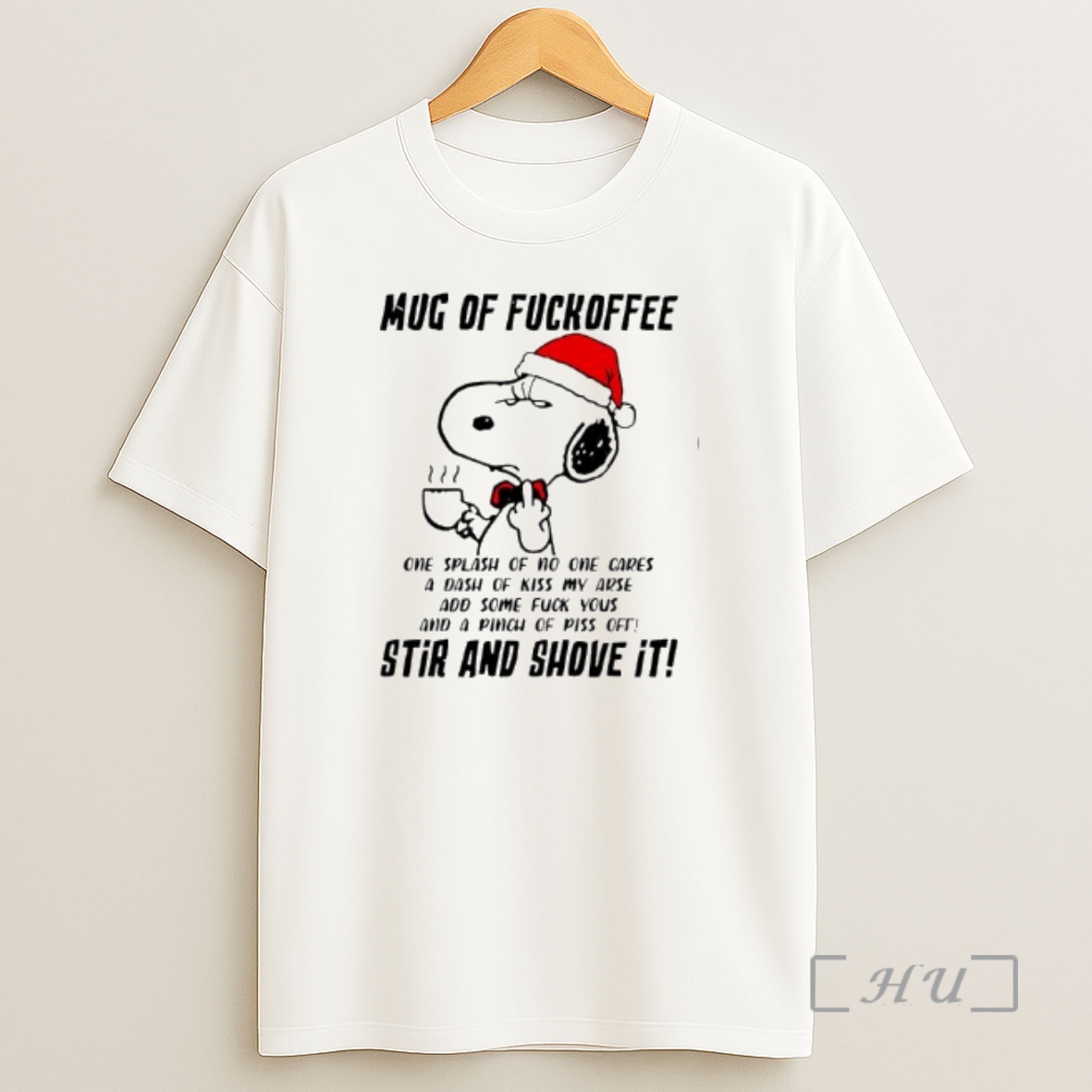 Officials Snoopy Santa Hat Of Fuckoffee Premium Shirt Sweatshirt Tee