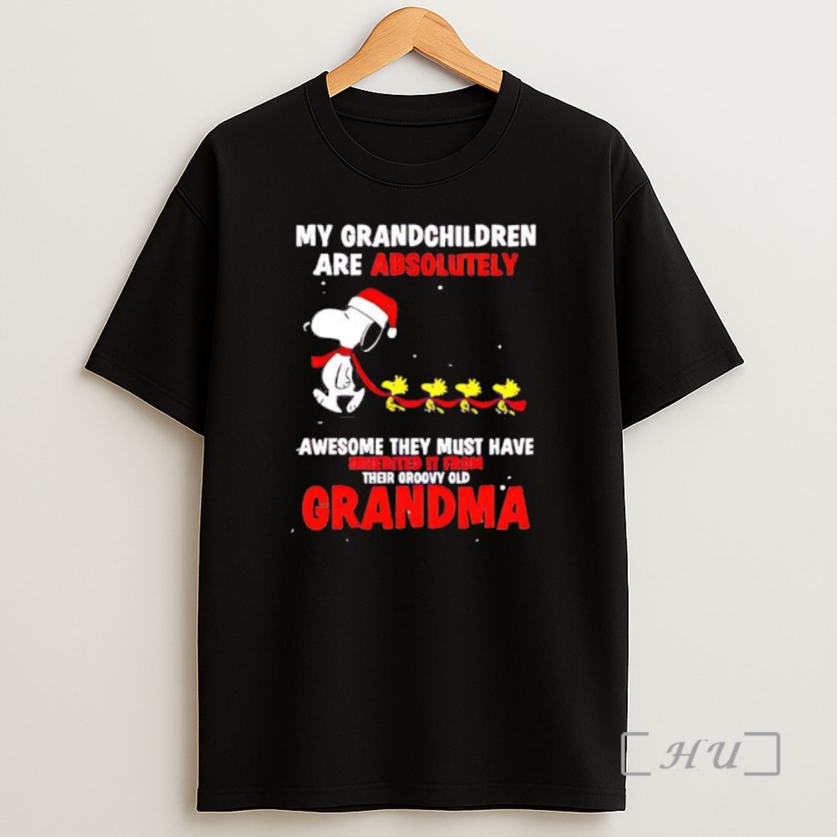 Officials Snoopy Woodstock Santa Hats Awesome They Must Have Inherited It From Their Groovy Old Grandma Premium Shirt Sweatshirt Tee