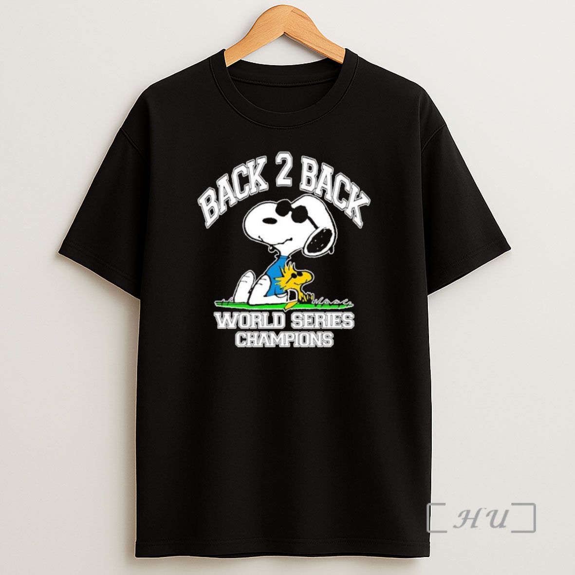 Officials Snoopy Woodstock Back To Back World Series Champions Black Premium Shirt Sweatshirt Tee
