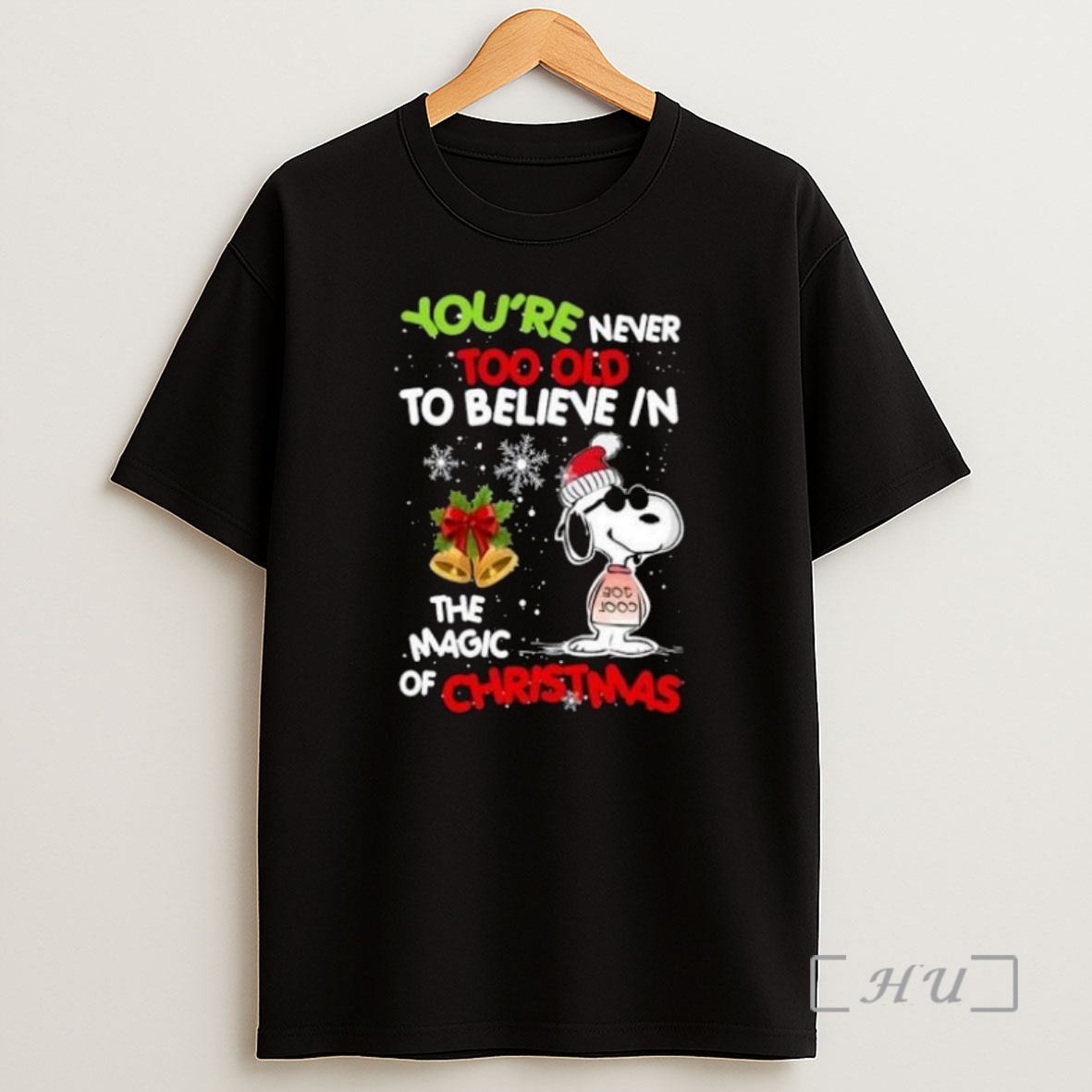 Officials Snoopy Youre Never Too Old To Believe In The Magic Of Christmas 2025 Premium Shirt Sweatshirt Tee