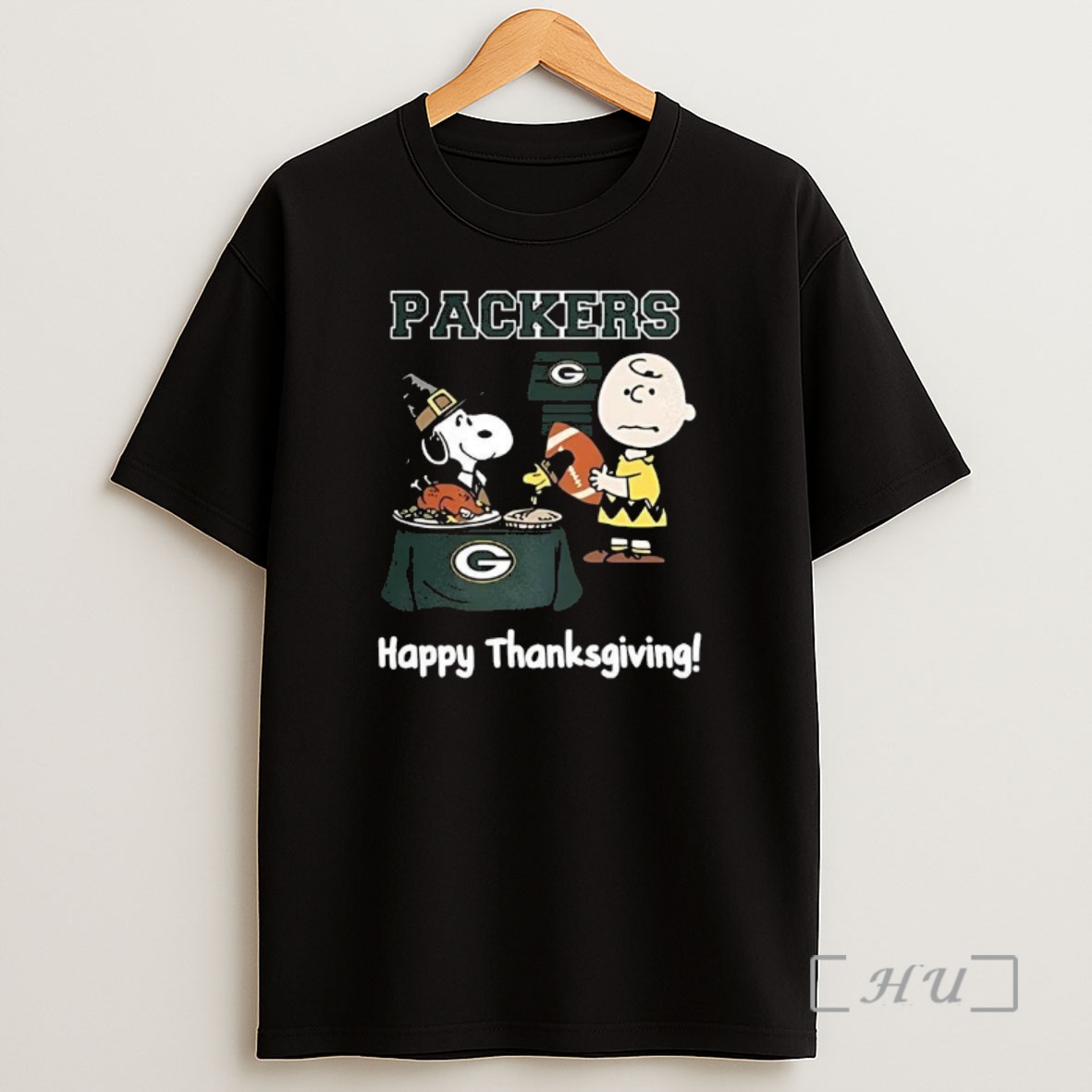 Officials Snoopy And Charlie Brown X Green Bay Packers Football Happy Thanksgiving Premium Shirt Sweatshirt Tee