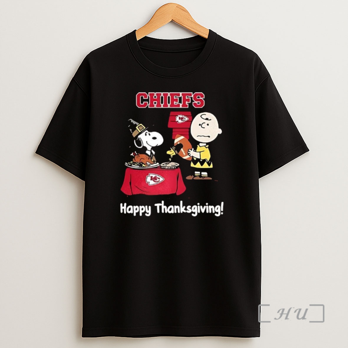 Officials Snoopy And Charlie Brown X Kansas City Chiefs Football Happy Thanksgiving Premium Shirt Sweatshirt Tee