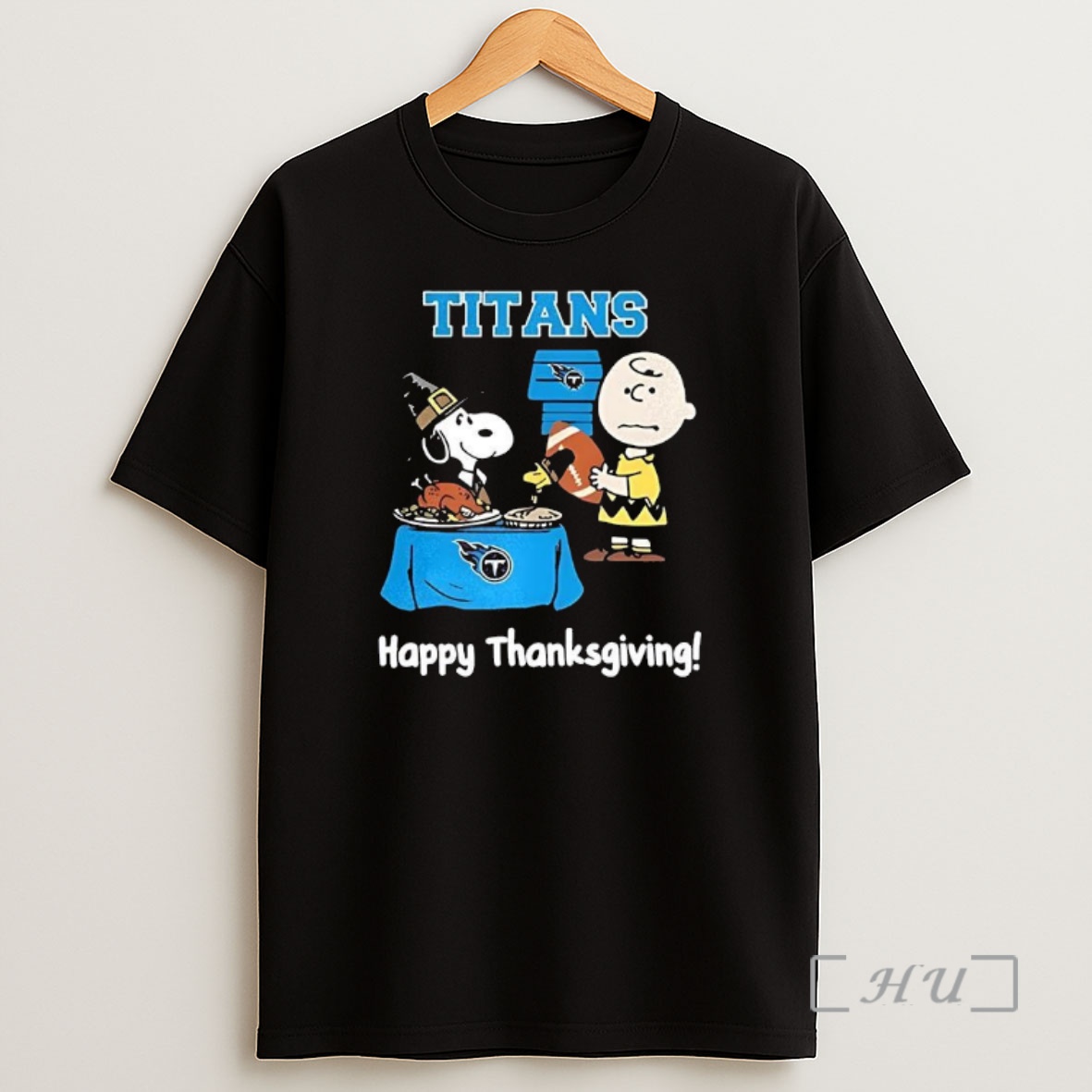 Officials Snoopy And Charlie Brown X Tennessee Titans Football Happy Thanksgiving Premium Shirt Sweatshirt Tee