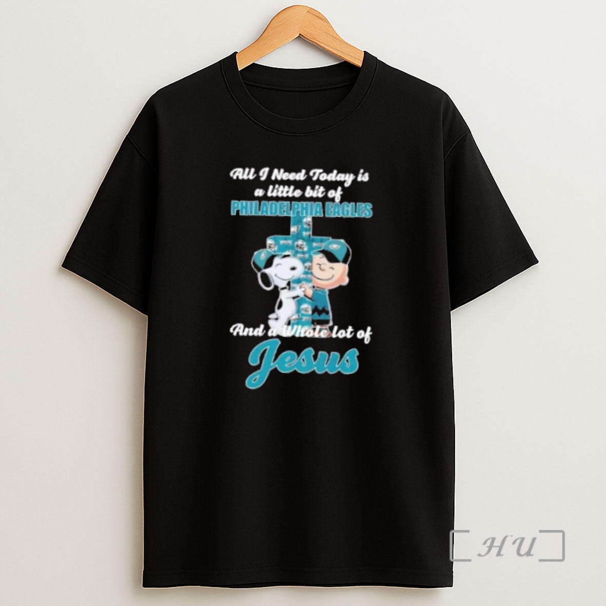 Officials Snoopy And Charlie Brown Hug Cross A Little Bit Of Philadelphia Eagles And A Whole Lot Of Jesus Premium Shirt Sweatshirt Tee
