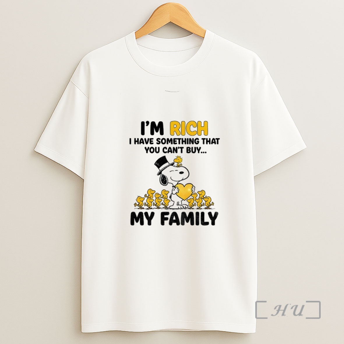 Officials Snoopy And Woodstock Im Rich I Have Something That You Cant Buy My Family Premium Shirt Sweatshirt Tee