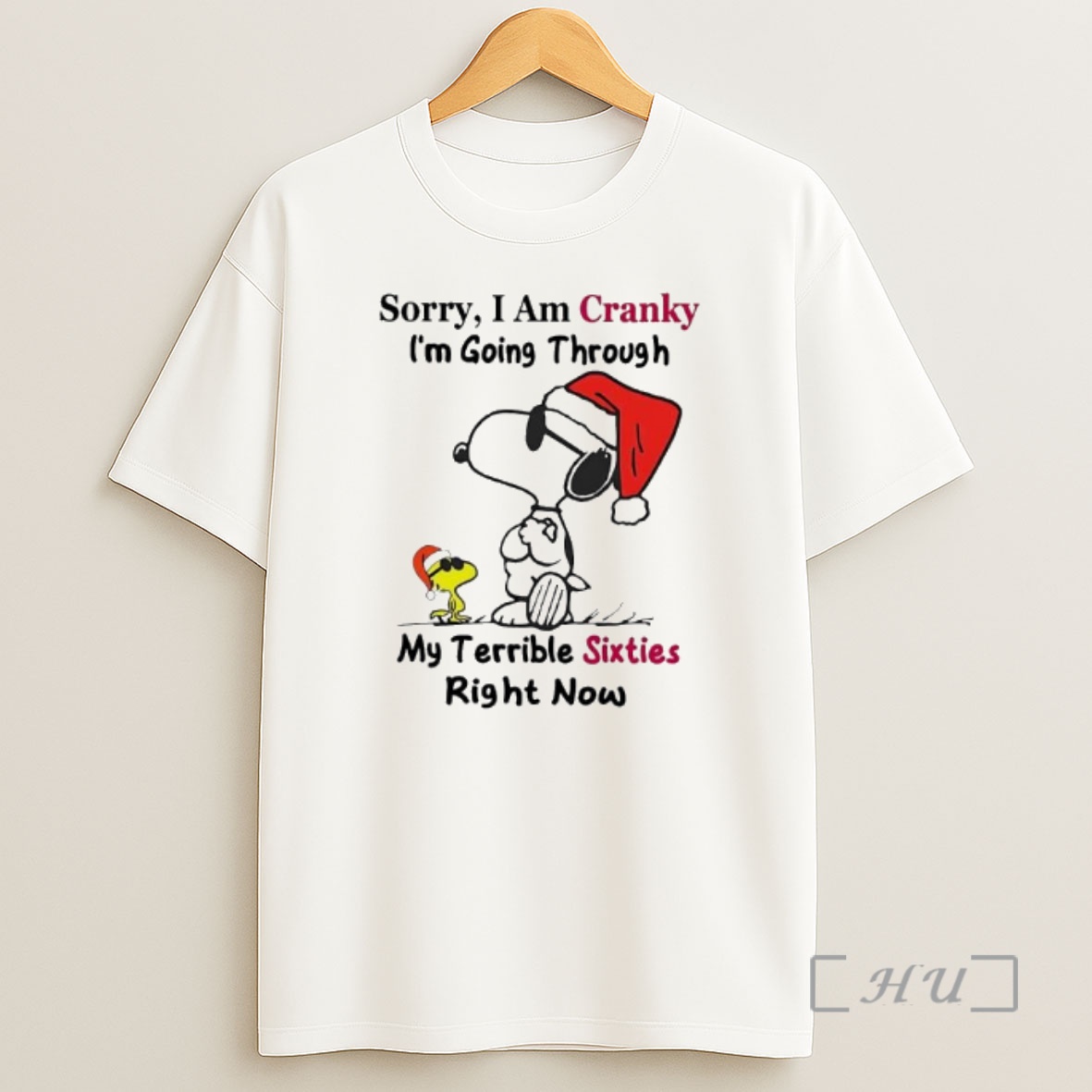 Officials Snoopy And Woodstock Sorry I Am Cranky Im Going Through My Terrible Sixties Right Now Premium Shirt Sweatshirt Tee