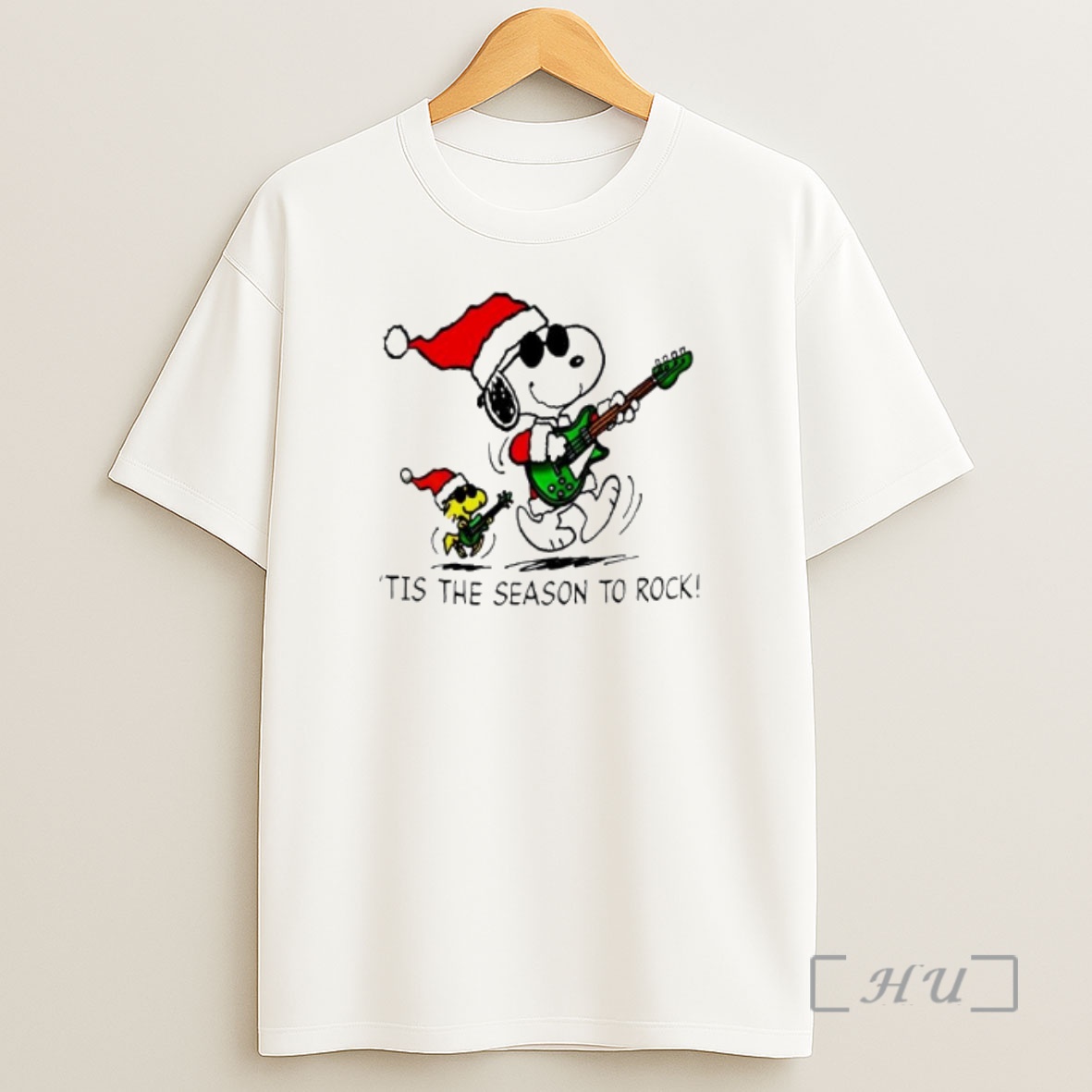 Officials Snoopy And Woodstock Tis The Season To Rock Premium Shirt Sweatshirt Tee