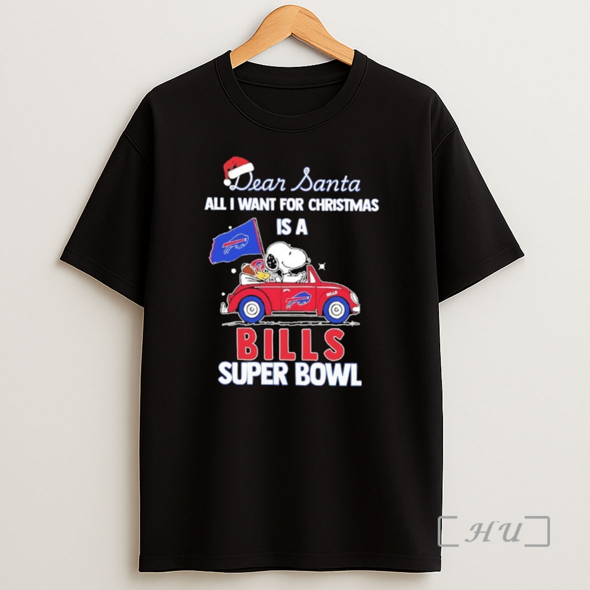 Officials Snoopy And Woodstock Dear Santa All I Want For Christmas Is A Buffalo Bills Super Bowl Premium Shirt Sweatshirt Tee
