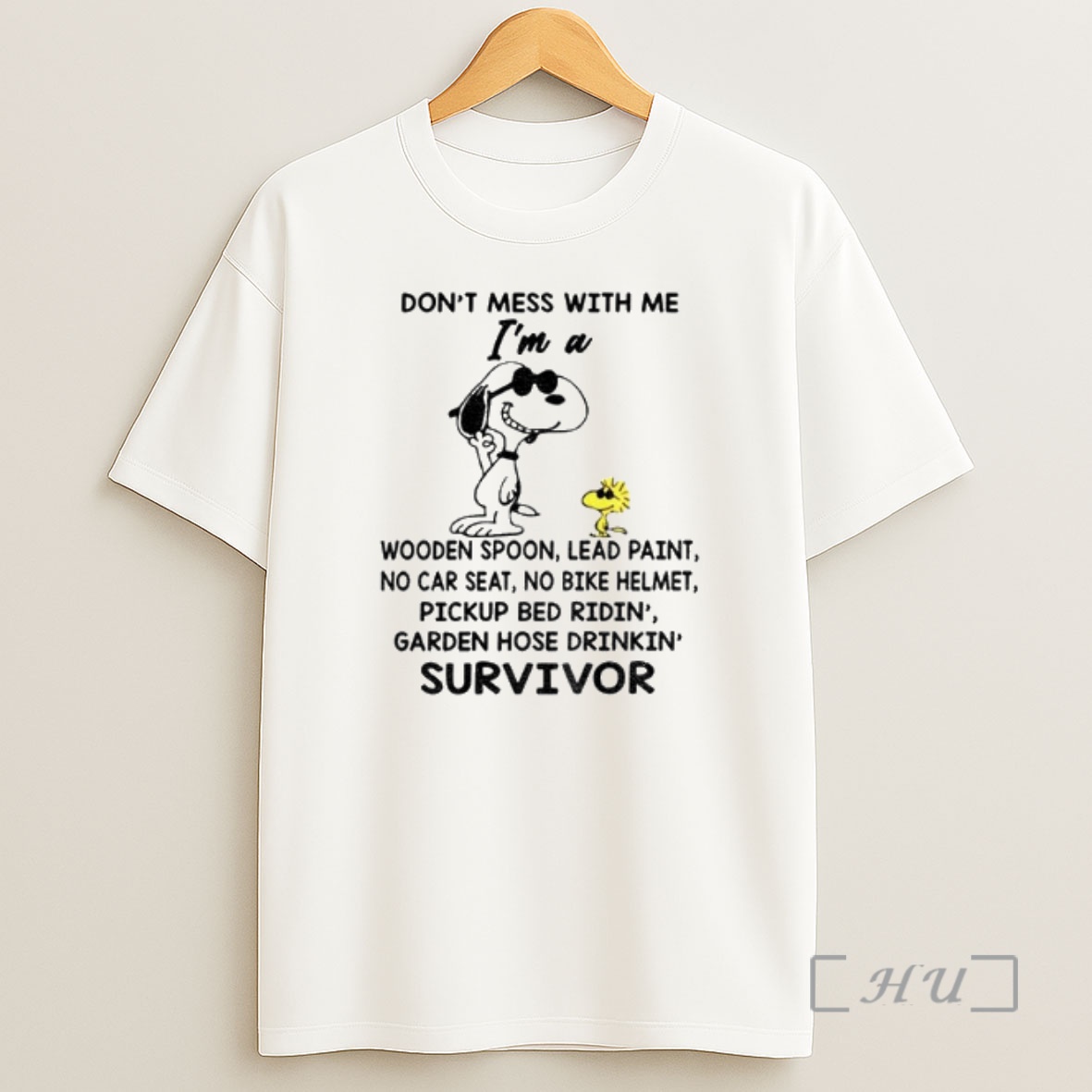 Officials Snoopy And Woodstock Dont Mess With Me Im A Wooden Spoon Lead Paint No Car Seat Premium Shirt Sweatshirt Tee