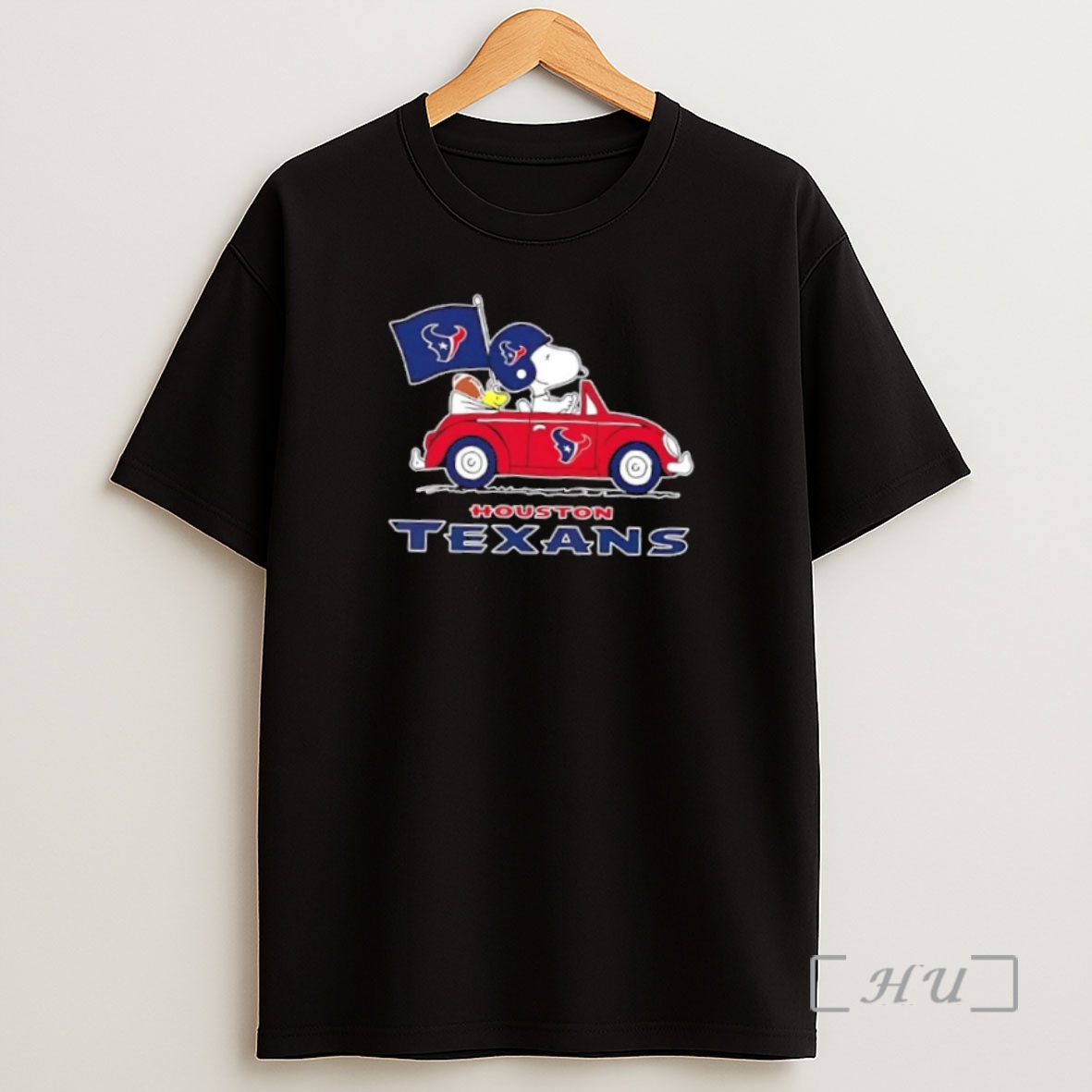 Officials Snoopy And Woodstock Driving Car Houston Texans Football Premium Shirt Sweatshirt Tee