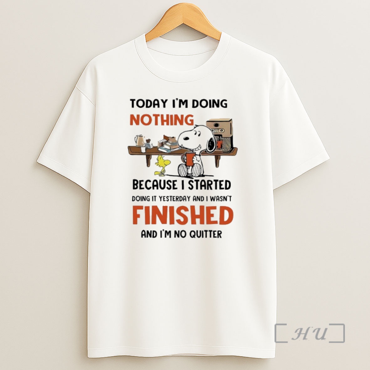 Officials Snoopy And Woodstock Today Im Doing Nothing Because I Started Premium Shirt Sweatshirt Tee