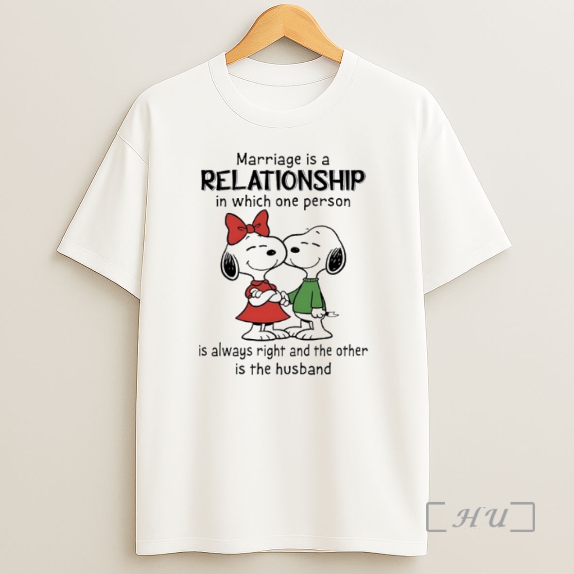 Officials Snoopy Couple Marriage Is A Relationship In Which One Person Is Always Right And The Other Is The Husband Premium Shirt Sweatshirt Tee