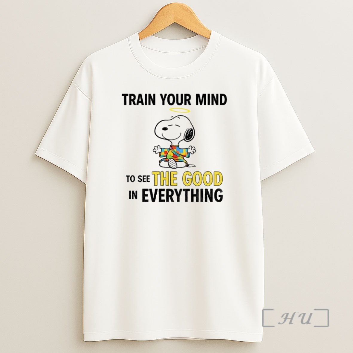 Officials Snoopy Train Your Mind To See The Good In Everything Premium Shirt Sweatshirt Tee